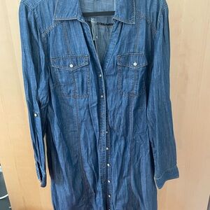 INC International Concepts Blue Denim Dress 16